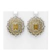 Image 1 : 15.71 ctw Canary Citrine & Diamond Earrings 18K Yellow Gold