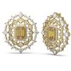 Image 2 : 15.71 ctw Canary Citrine & Diamond Earrings 18K Yellow Gold