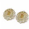 Image 3 : 15.71 ctw Canary Citrine & Diamond Earrings 18K Yellow Gold