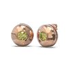 Image 2 : 1.04 ctw Fancy Yellow Diamond Earrings 18K Rose Gold