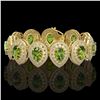 Image 1 : 57.24 ctw Tourmaline & Diamond Victorian Bracelet 14K Yellow Gold