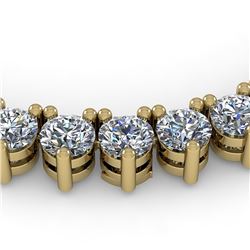38 ctw 3 Prong Diamond Riviera Necklace 14K Yellow Gold