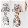Image 3 : 2.75 ctw Pear Cut Diamond Designer Earrings 18K Rose Gold
