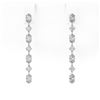 Image 2 : 2.88 ctw Oval Cut Diamond Designer Earrings 18K White Gold