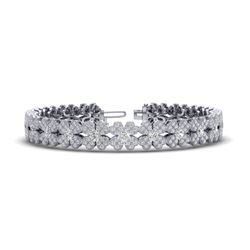 5.50 ctw Micro Pave VS/SI Diamond Certified Bracelet 18k White Gold
