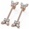 Image 1 : 6.5 ctw Cushion Diamond Designer Earrings 18K Rose Gold