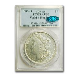 1888-O Morgan Dollar AU-50 PCGS CAC (VAM 4 Hot Lips Top 100)