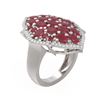 Image 1 : 7.19 ctw Ruby & Diamond Ring 18K White Gold
