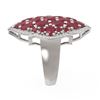 Image 2 : 7.19 ctw Ruby & Diamond Ring 18K White Gold