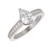 Image 3 : 1.3 ctw Pear Diamond Ring 18K White Gold
