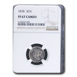 1878 Three Cent Nickel PF-67 Cameo NGC