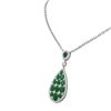 Image 2 : 12.37 ctw Emerald & Diamond Necklace 18K White Gold