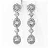 Image 2 : 2.5 ctw Mix Cut Diamonds Designer Earrings 18K White Gold