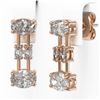 Image 3 : 3 ctw Oval & Marquise Cut Diamond Earrings 18K Rose Gold