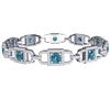 Image 3 : 8 ctw SI/I Intense Blue Diamond Bracelet 18K White Gold