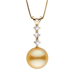 Golden South Sea Pearl and Diamond Constellation Pendant