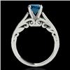 Image 2 : 1.25 ctw SI Certified Fancy Blue Diamond Solitaire Ring 10k White Gold
