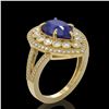 Image 2 : 5.12 ctw Certified Sapphire & Diamond Victorian Ring 14K Yellow Gold