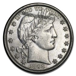 1898 Barber Half Dollar BU Details (Cleaned)