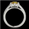 Image 2 : 2.05 ctw Certified SI/I Fancy Intense Yellow Diamond Ring 10k White Gold