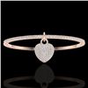 Image 1 : 3.50 ctw Micro Pave Diamond Bangle 14k Rose Gold