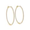 Image 2 : 3.5 ctw Diamond VS/SI 46 MM Hoop Earrings 14k Yellow Gold