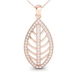 1 ctw Micro Pave VS/SI Diamond Designer Necklace 14k Rose Gold