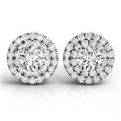 1.55 ctw Diamond VS/SI Certified Halo 14k White Gold