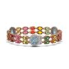 Image 2 : 33.79 ctw Sapphire & Diamond Bracelet 14K Rose Gold