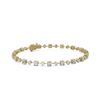 Image 1 : 7 ctw Princess Cut Diamond Designer Bracelet 18K Yellow Gold