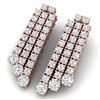 Image 1 : 5 ctw Certified VS/SI Diamond Earrings 18K Rose Gold
