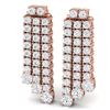 Image 2 : 5 ctw Certified VS/SI Diamond Earrings 18K Rose Gold