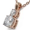 Image 3 : 1.25 ctw Cushion Cut Diamond Designer Necklace 18K Rose Gold
