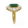Image 2 : 8.54 ctw Emerald & Diamond Ring 18K Yellow Gold