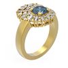 Image 1 : 2.58 ctw Intense Blue Diamond Ring 18K Yellow Gold