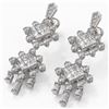 Image 1 : 5.18 ctw Princess Cut Diamond Designer Earrings 18K White Gold