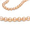 Image 1 : Pink/Peach Freshwater Endless Pearl Necklace, 26 Inch Endless Pearl Necklace, 7.5-8.0mm