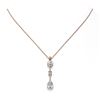 Image 2 : 1.75 ctw Pear Cut Diamond Designer Necklace 18K Rose Gold