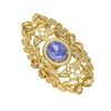 Image 1 : 7.07 ctw Tanzanite & Diamond Ring 18K Yellow Gold