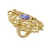 Image 3 : 7.07 ctw Tanzanite & Diamond Ring 18K Yellow Gold