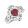Image 3 : 3.42 ctw Ruby & Diamond Ring 18K White Gold