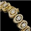 Image 3 : 10.36 ctw Oval Cut Diamond Micro Pave Bracelet 18K Yellow Gold