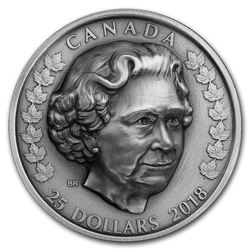 2018 Canada 1 oz Silver $25 Queen Elizabeth II: Matriarch