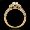 Image 1 : 2.07 ctw VS/SI Diamond Solitaire Art Deco 3 Stone Ring 18k Yellow Gold