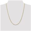 Image 2 : 14k Gold 3 mm Open Concave Curb Chain Necklace - 24 in.