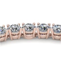 34 ctw Certified SI Diamond Necklace 18K Rose Gold