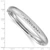 Image 2 : 14k White Gold 5/16 Textured Bangle - 7.5 in.