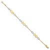 Image 2 : 14K Two-tone Polished Infinity Hearts Bracelet - 7 in.
