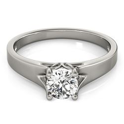 0.75 ctw Certified VS/SI Diamond Solitaire Ring 14k White Gold