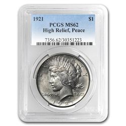 1921 Peace Dollar MS-62 PCGS